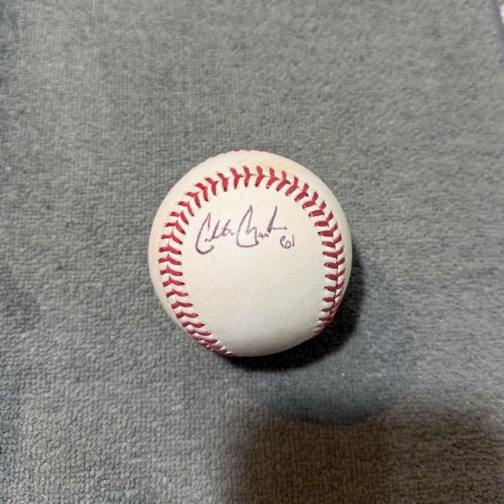 Colton Gordon Game Used Signed Baseball Houston Astros